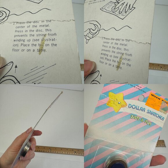 Vtg 1987 Lucky Star Enterprises Dollar Snatcher Toy Funny Prank Taiwan Sealed - Picture 7 of 10